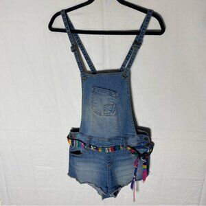 Ardene Light Wash Denim Short Overalls 9